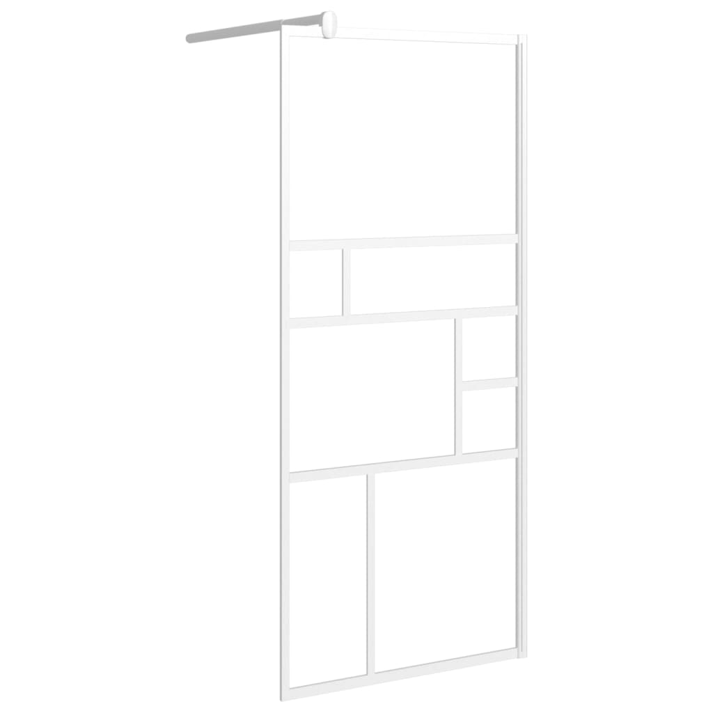 Walk-In Suihkuseinä 80X195 Cm Esg-Lasi Valkoinen