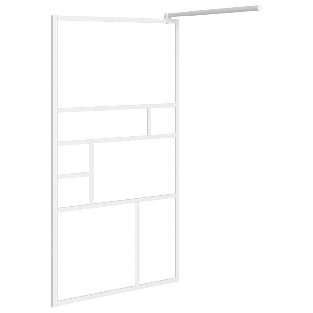 Walk-In Suihkuseinä 80X195 Cm Esg-Lasi Valkoinen