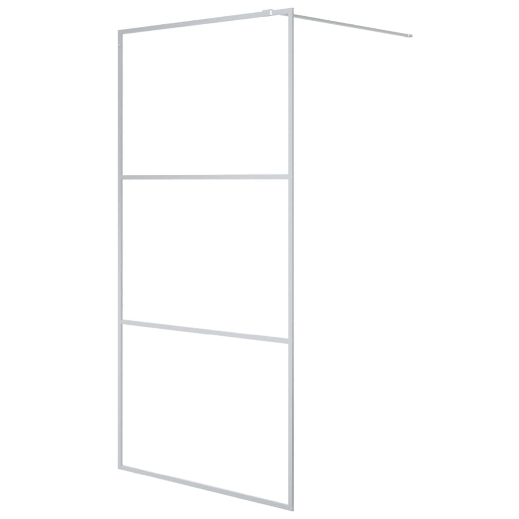 Walk-In Suihkuseinäke Hopea 100X195 Cm Kirkas Esg-Lasi