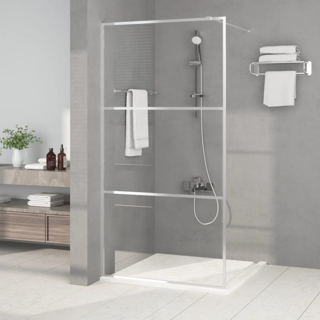 Walk-In Suihkuseinäke Hopea 100X195 Cm Kirkas Esg-Lasi