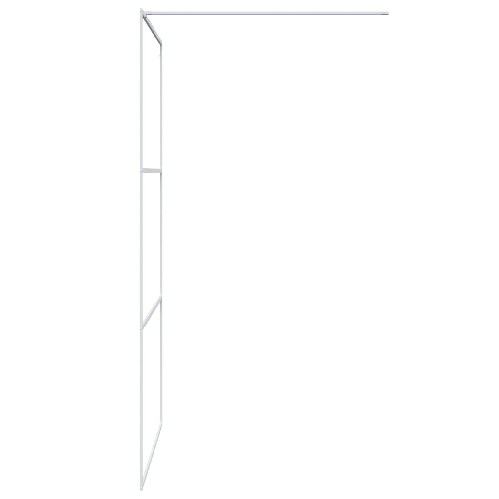 Walk-In Suihkuseinäke Valkoinen 115X195 Cm Kirkas Esg-Lasi