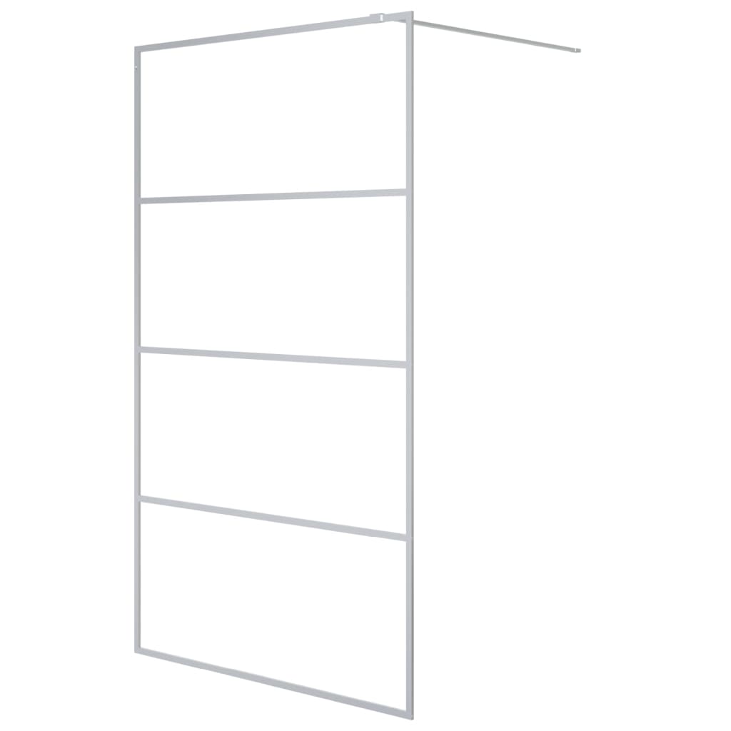 Walk-In Suihkuseinäke Hopea 115X195 Cm Kirkas Esg-Lasi