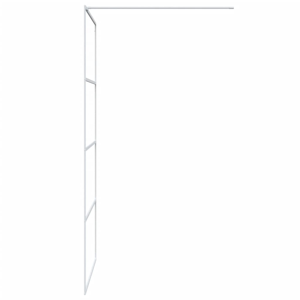 Walk-In Suihkuseinäke Valkoinen 100X195 Cm Kirkas Esg-Lasi