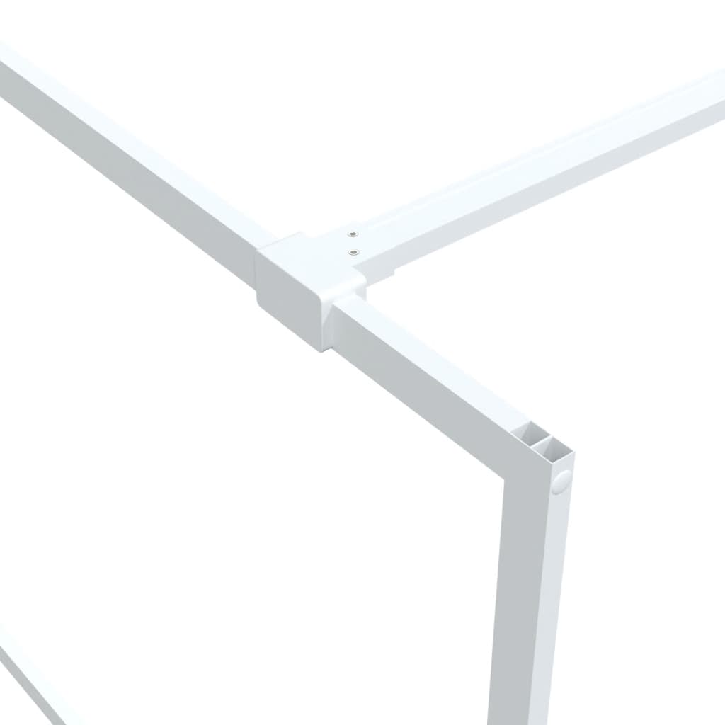 Walk-In Suihkuseinäke Valkoinen 100X195 Cm Kirkas Esg-Lasi