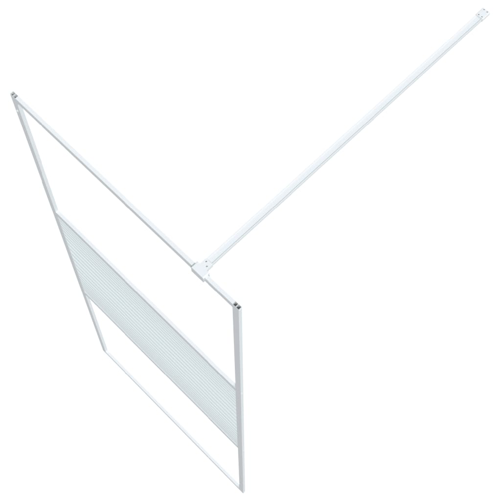 Walk-In Suihkuseinäke Valkoinen 80X195 Cm Kirkas Esg-Lasi