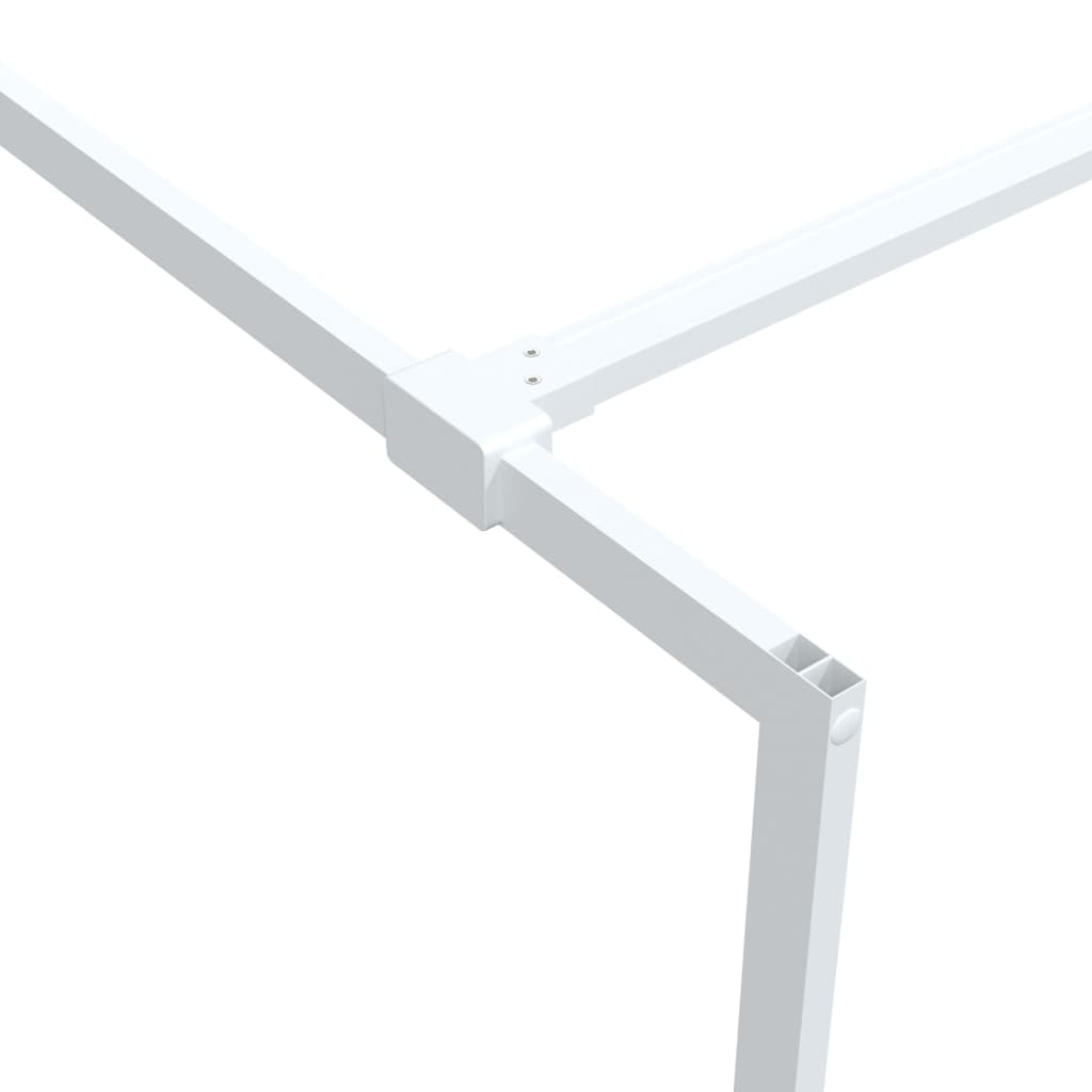Walk-In Suihkuseinäke Valkoinen 100X195 Cm Kirkas Esg-Lasi