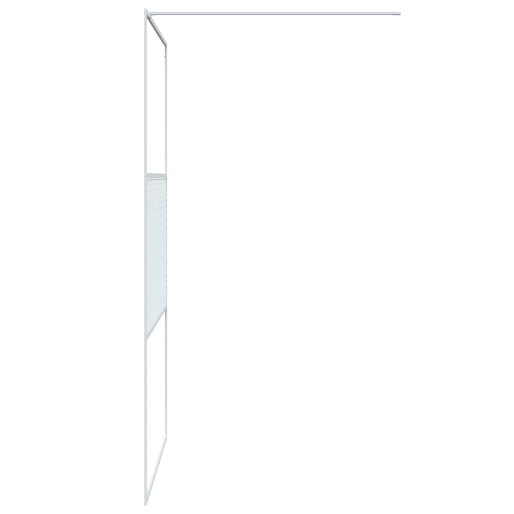 Walk-In Suihkuseinäke Valkoinen 115X195 Cm Kirkas Esg-Lasi