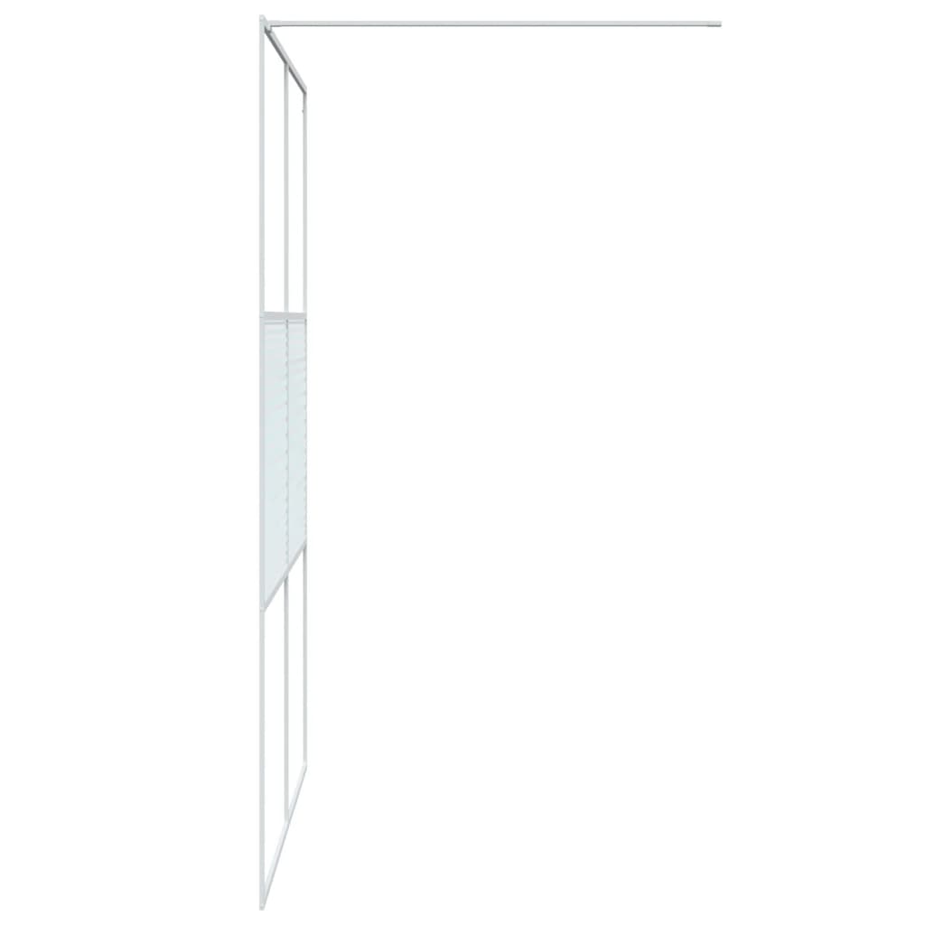 Walk-In Suihkuseinäke Valkoinen 140X195 Cm Kirkas Esg-Lasi