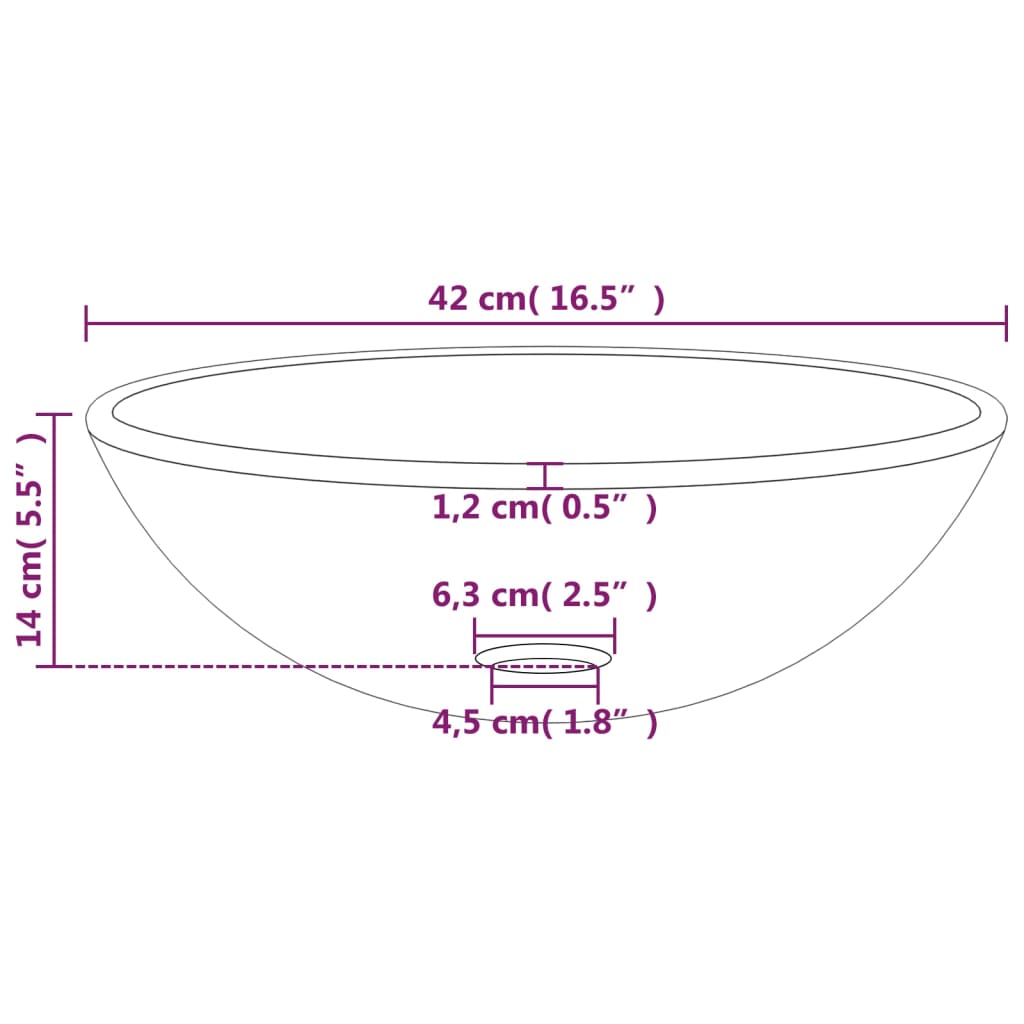 Pesuallas Karkaistu Lasi 42X14 Cm Sininen