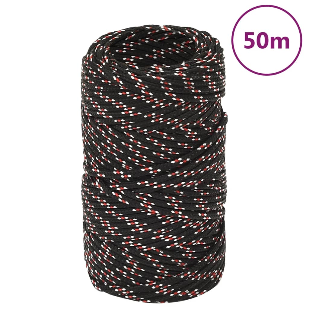 Veneköysi Musta 2 Mm 50 M Polypropeeni