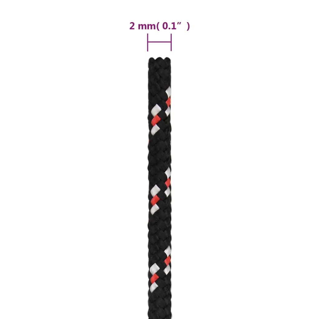 Veneköysi Musta 2 Mm 50 M Polypropeeni