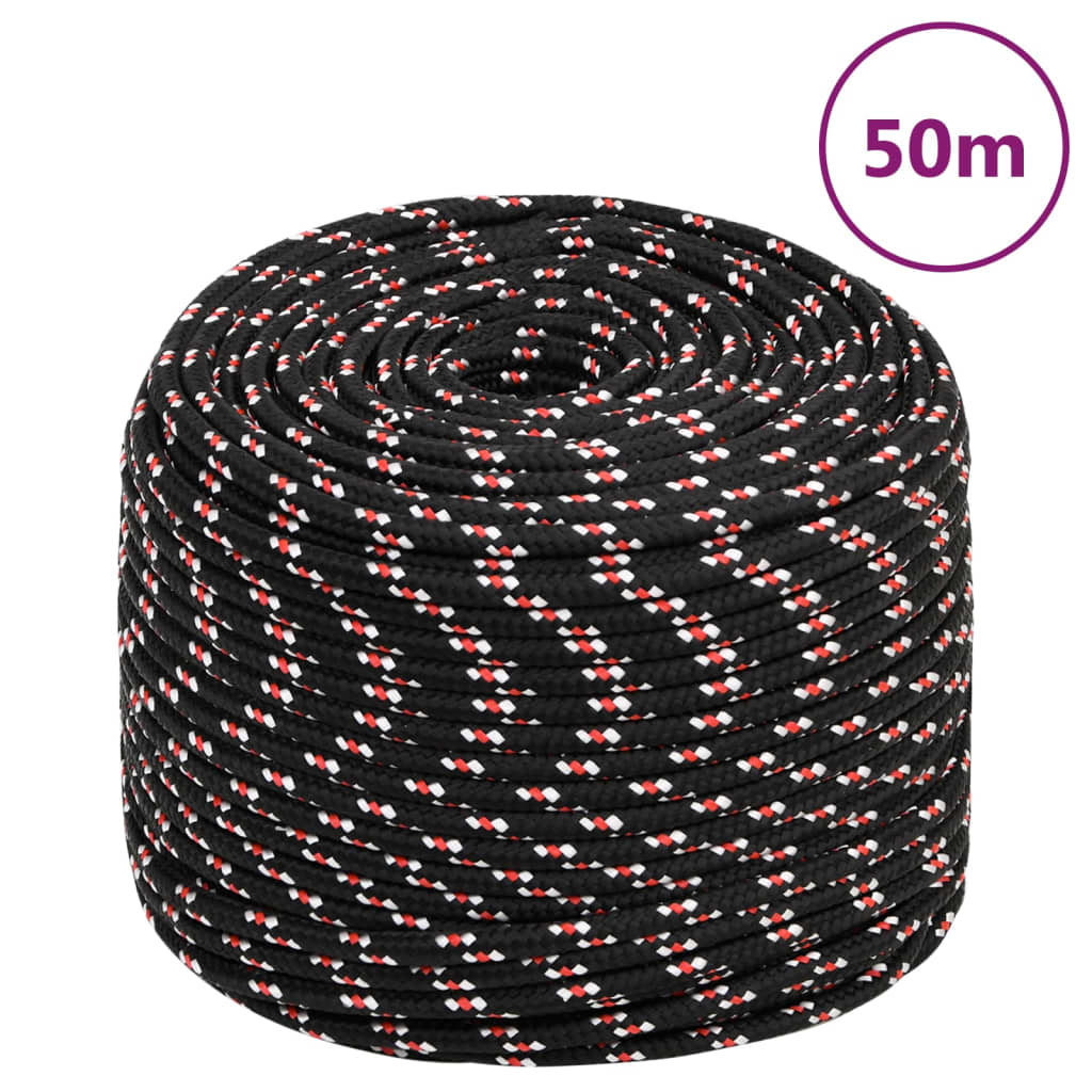 Veneköysi Musta 6 Mm 50 M Polypropeeni