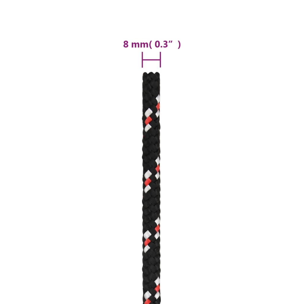 Veneköysi Musta 8 Mm 250 M Polypropeeni