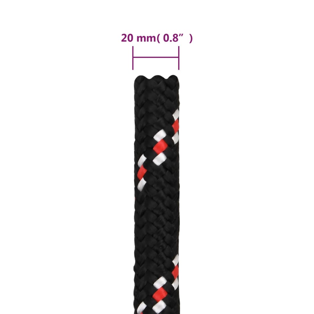 Veneköysi Musta 20 Mm 25 M Polypropeeni