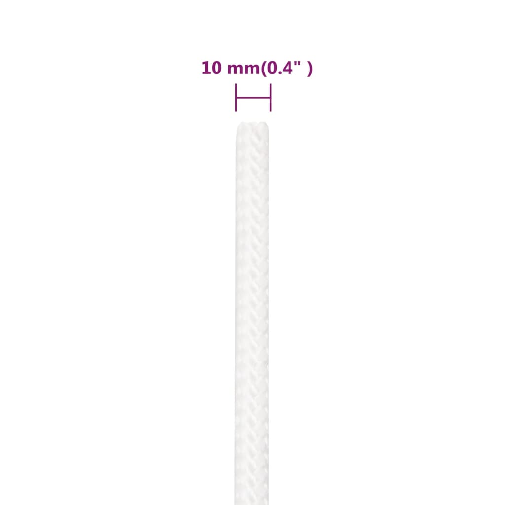 Veneköysi Täysvalkoinen 10 Mm 25 M Polypropeeni
