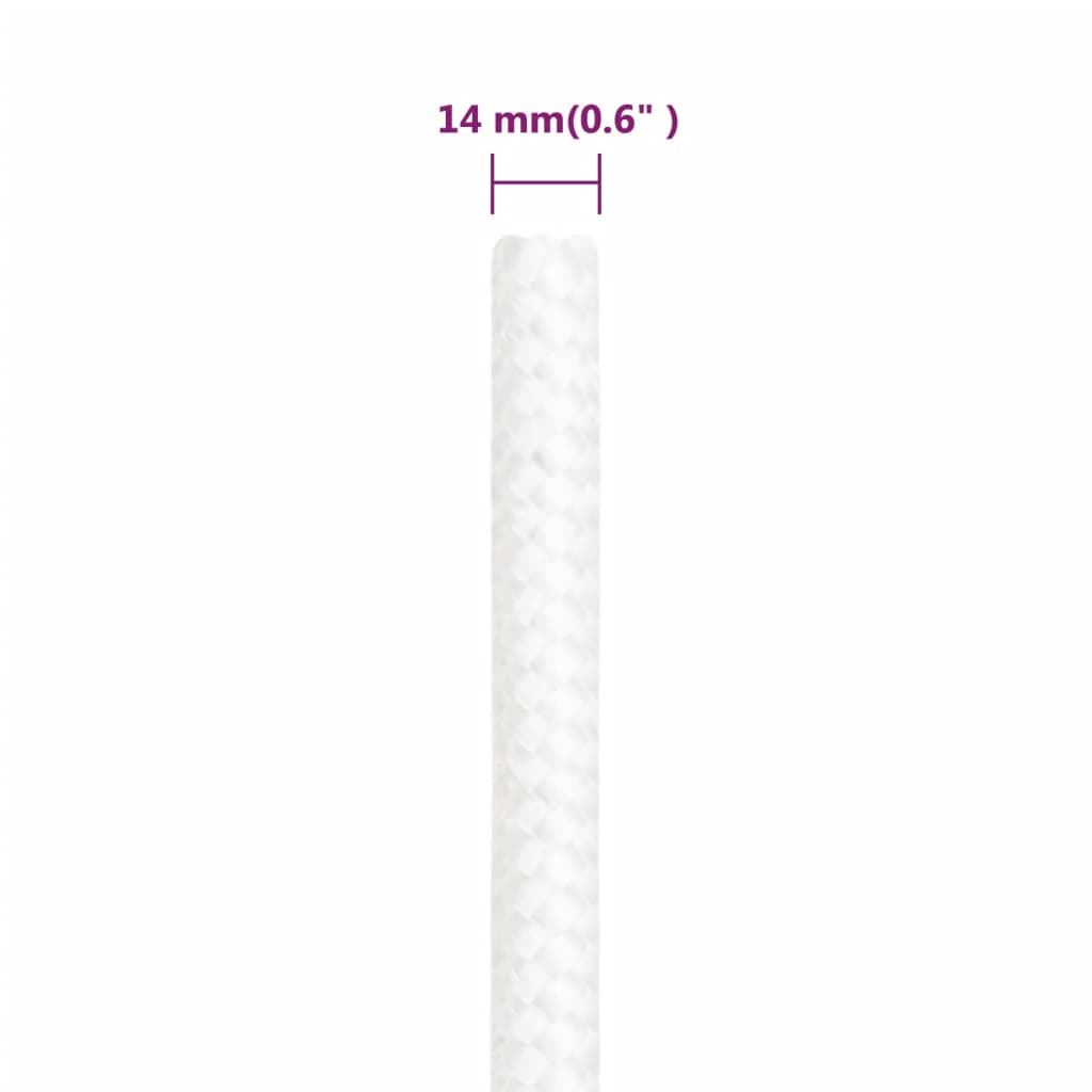 Veneköysi Täysvalkoinen 14 Mm 250 M Polypropeeni