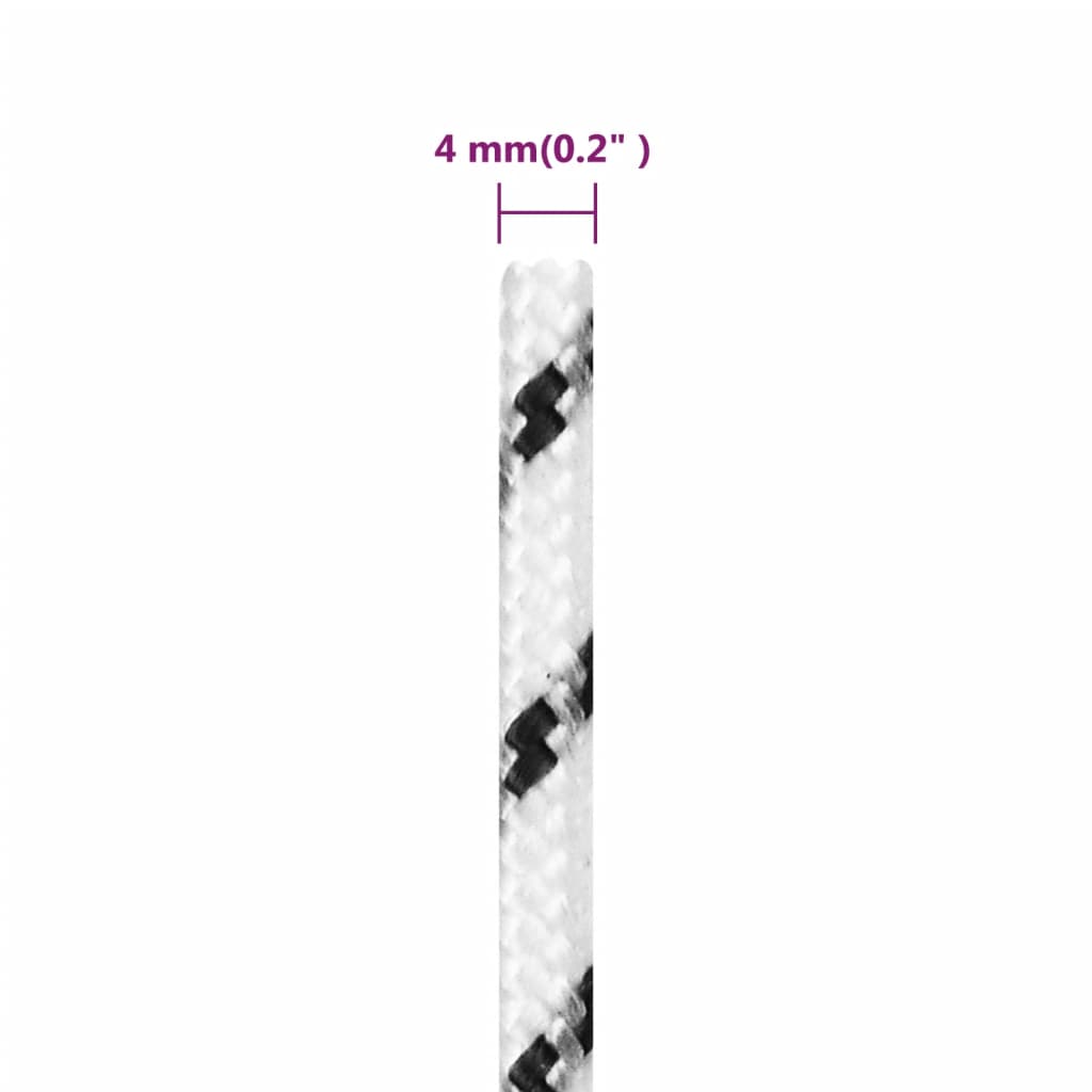 Punottu Veneköysi Valkoinen 4 Mm X 25 M Polyesteri