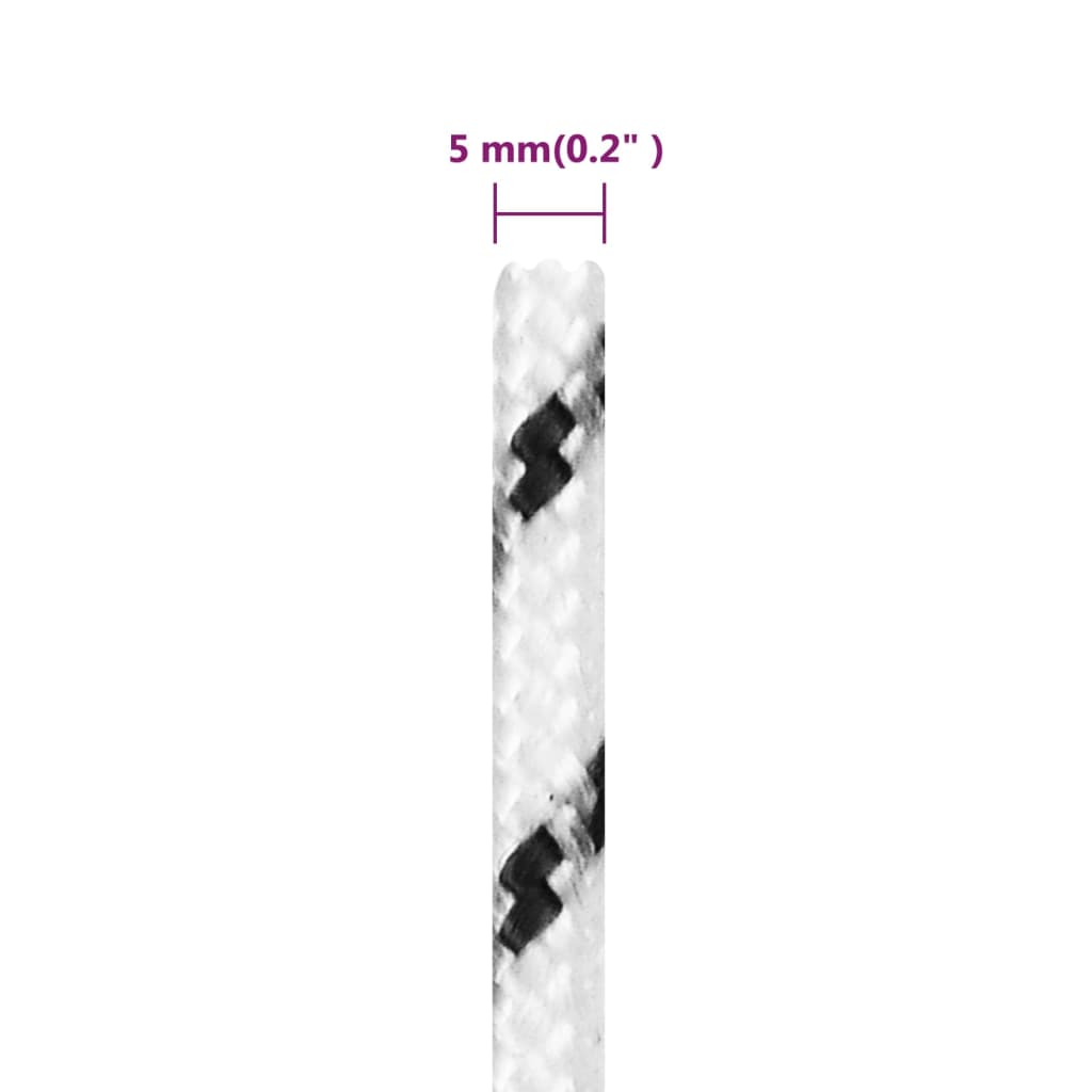 Punottu Veneköysi Valkoinen 5 Mm X 250 M Polyesteri