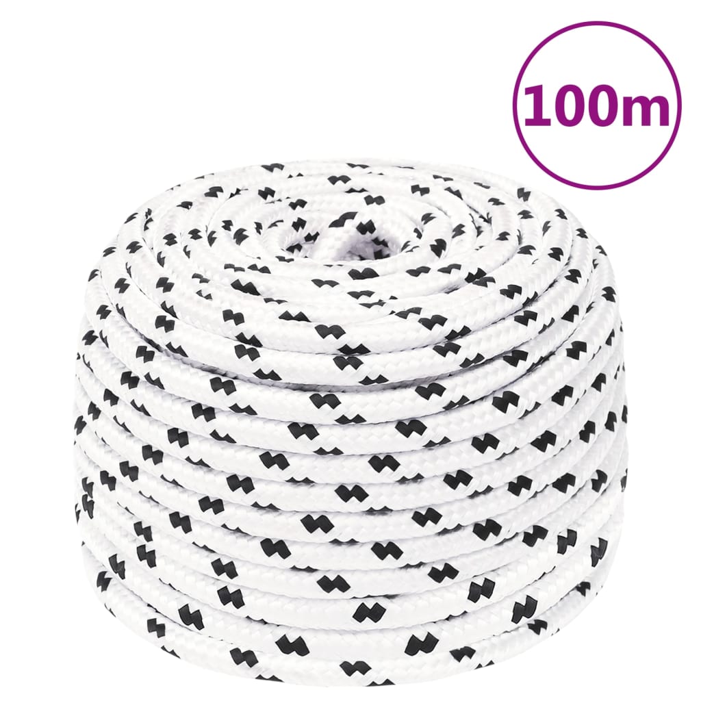 Työköysi Valkoinen 10 Mm 100 M Polyesteri