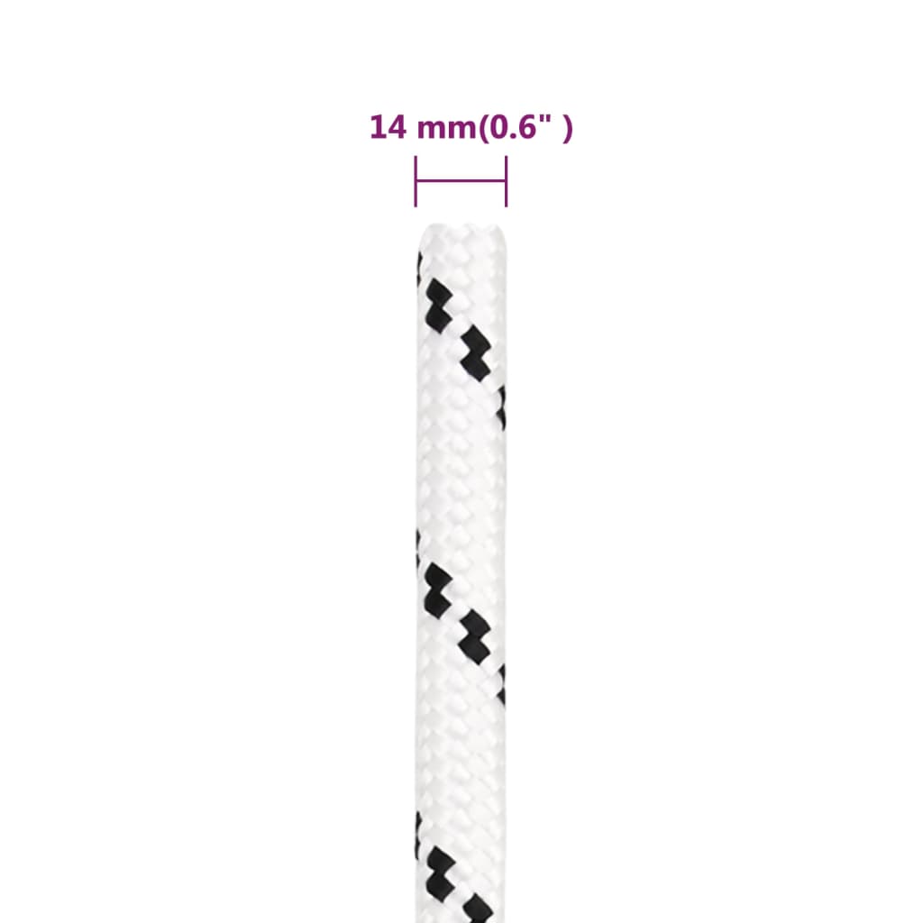 Punottu Veneköysi Valkoinen 14 Mm X 250 M Polyesteri