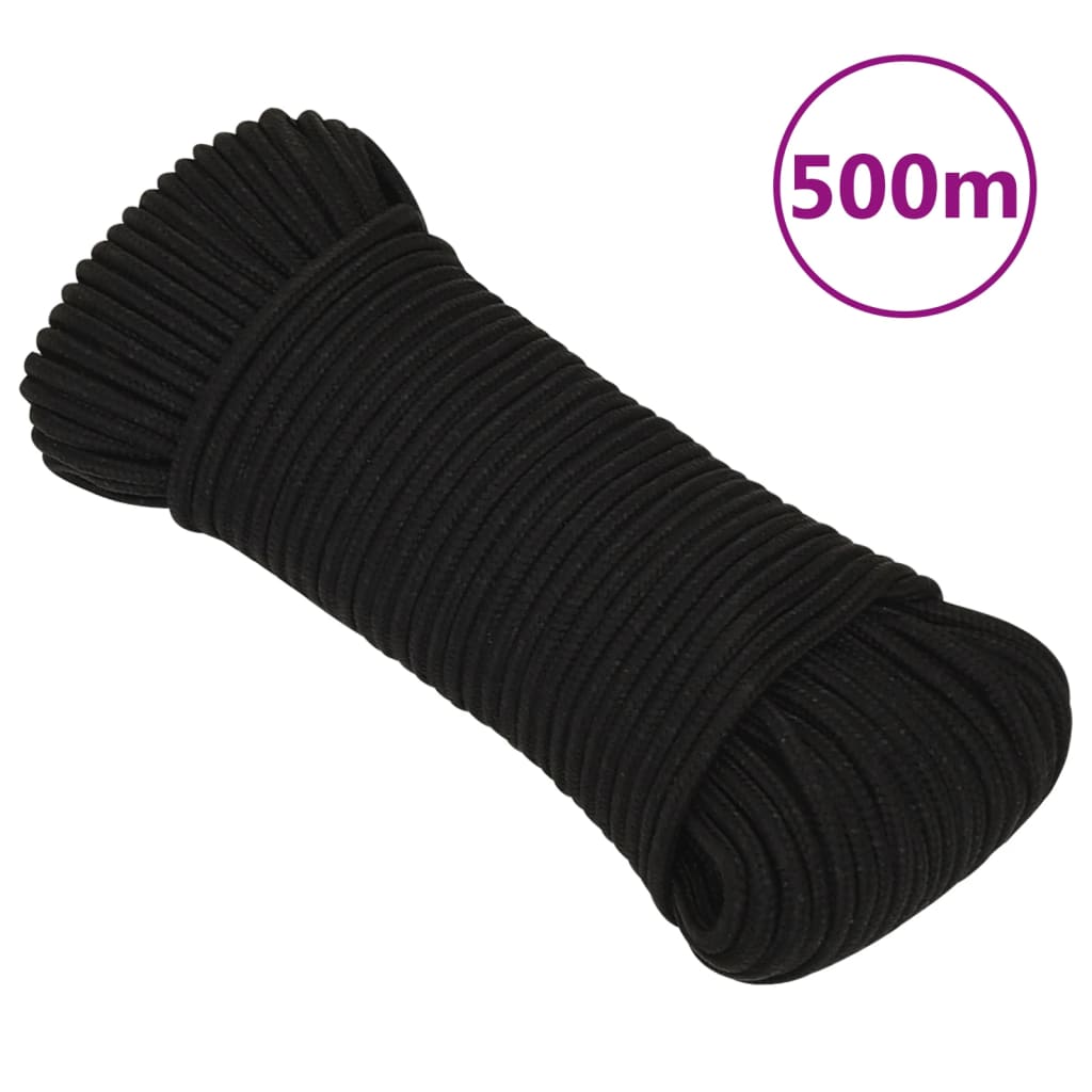 Työköysi Musta 3 Mm 500 M Polyesteri
