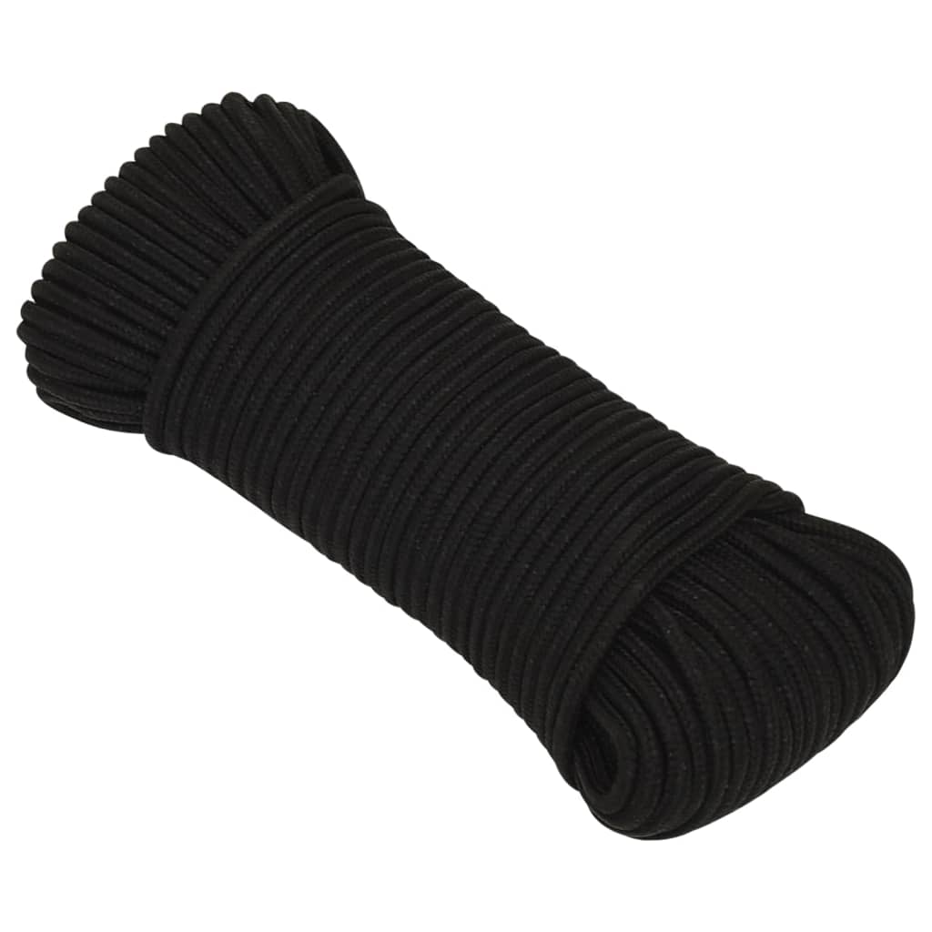 Työköysi Musta 4 Mm 50 M Polyesteri