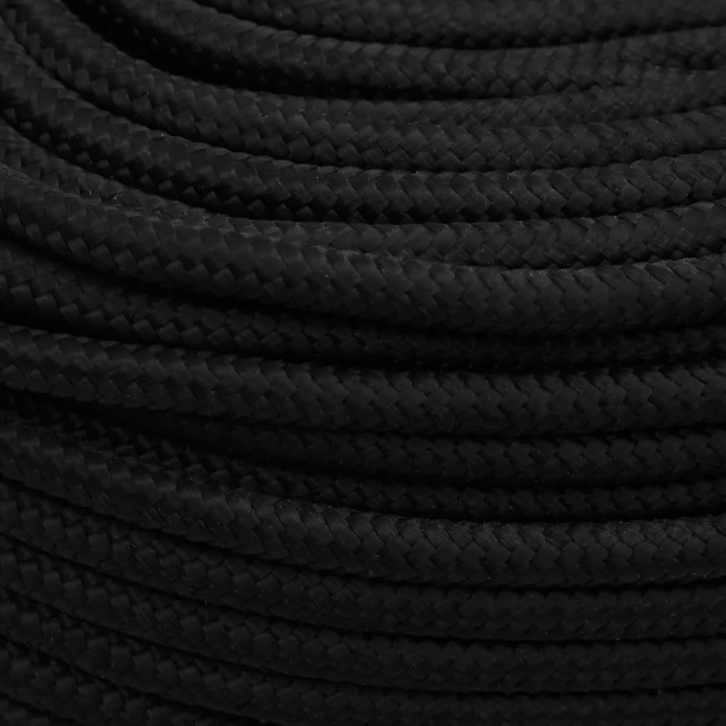 Työköysi Musta 6 Mm 250 M Polyesteri