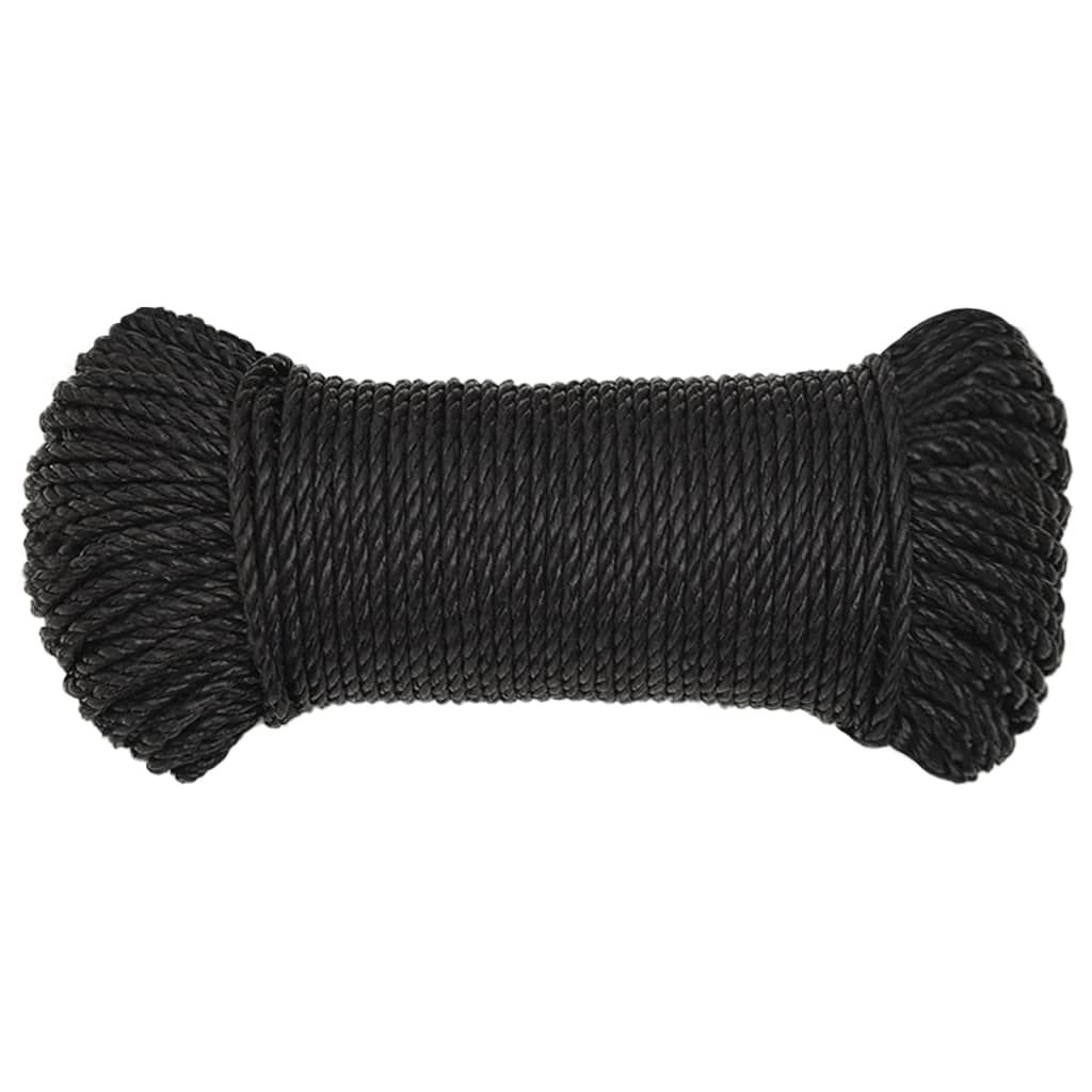 Työköysi Musta 8 Mm 25 M Polypropeeni