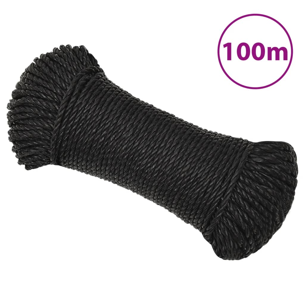 Työköysi Musta 8 Mm 100 M Polypropeeni