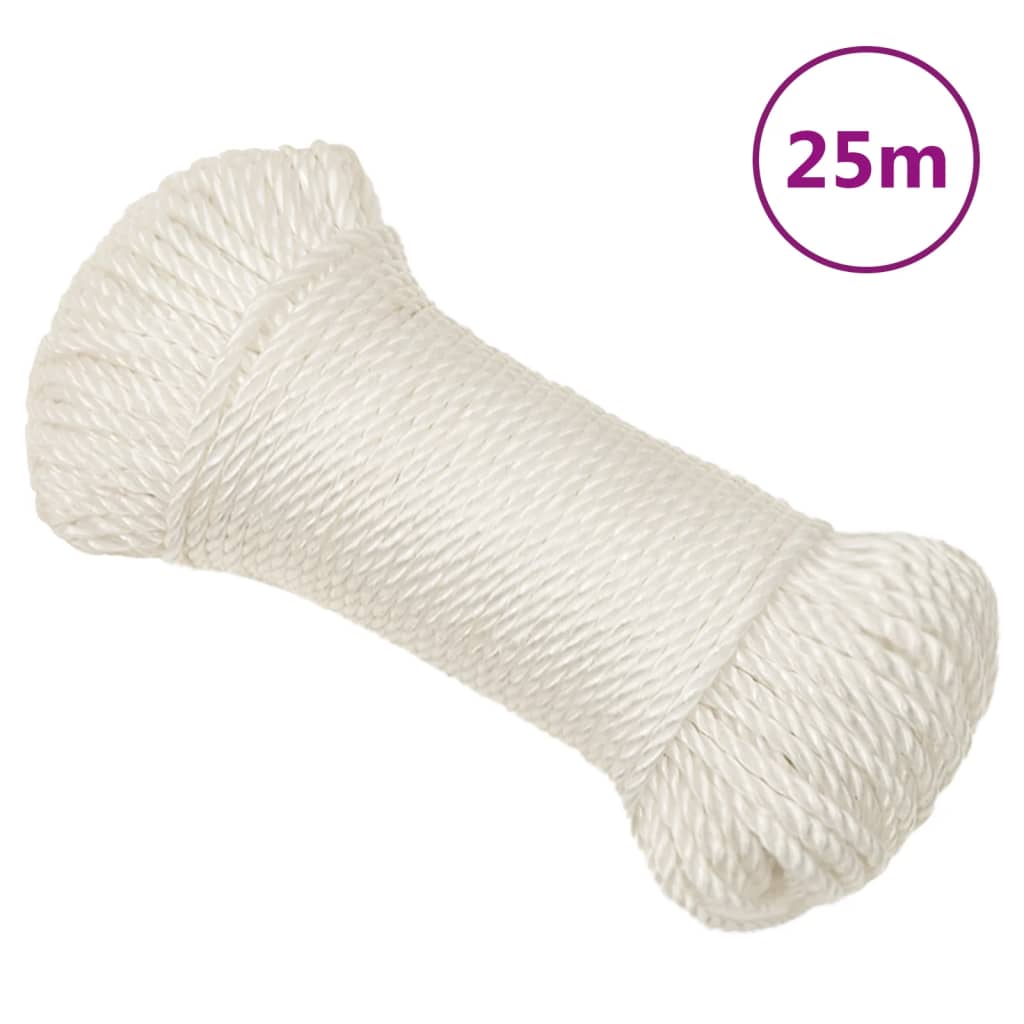 Työköysi Valkoinen 3 Mm 25 M Polypropeeni