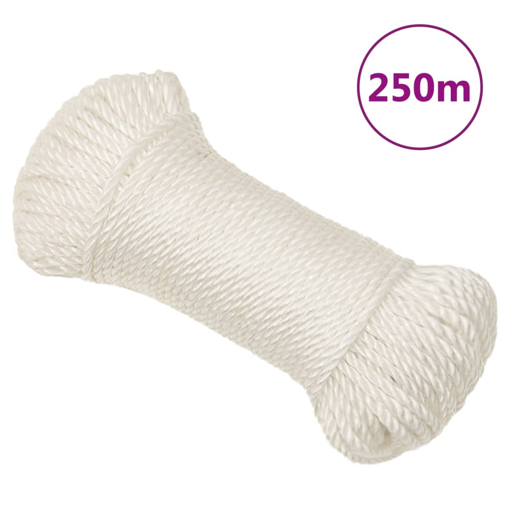 Työköysi Valkoinen 6 Mm 250 M Polypropeeni