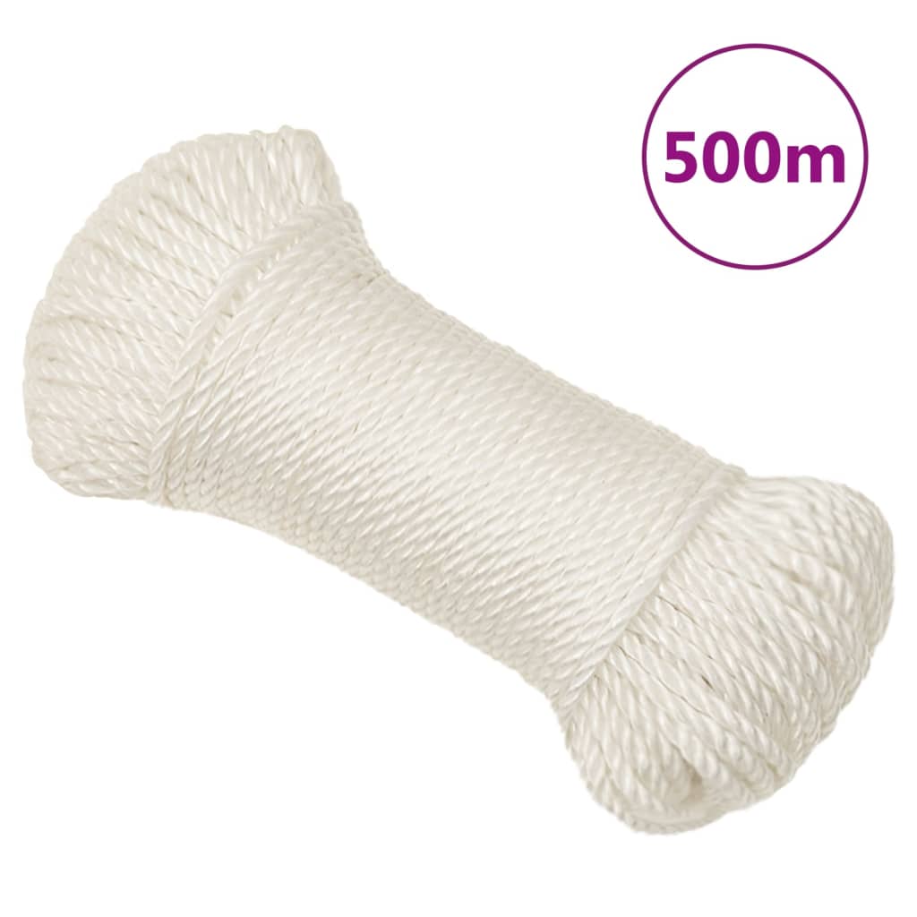 Työköysi Valkoinen 6 Mm 500 M Polypropeeni