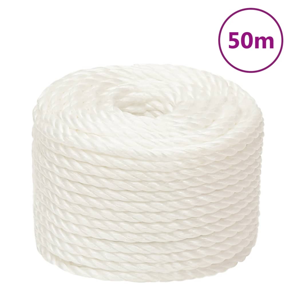 Työköysi Valkoinen 24 Mm 50 M Polypropeeni