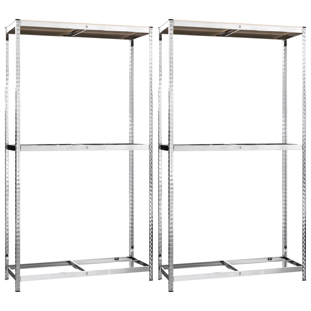 2-Tasoinen Rengasteline 2 Kpl Hopea 110X40X180 Cm Teräs
