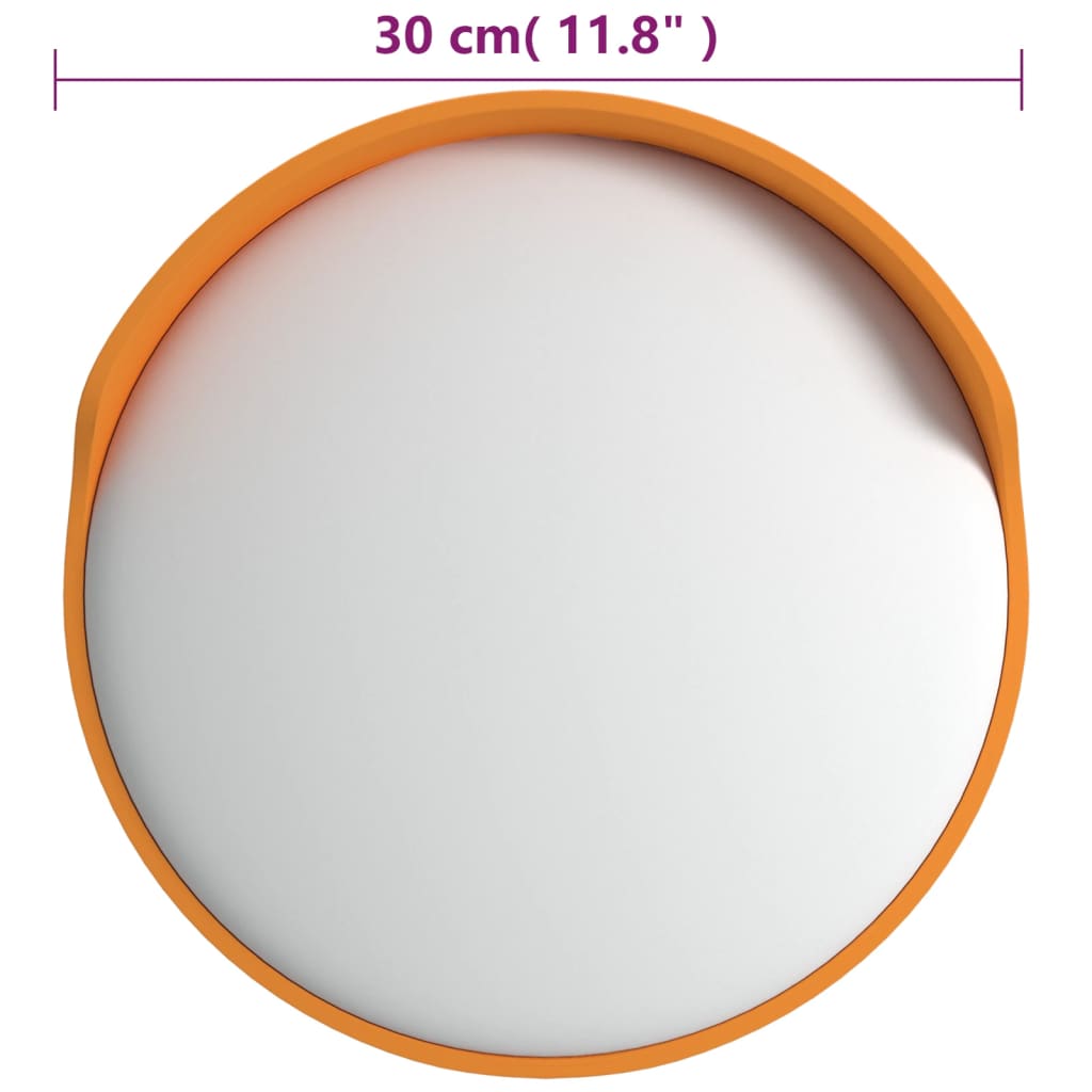 Ulkokäyttöön Tarkoitettu Kupera Liikennepeili Oranssi Ø30 Cm Polykarbonaatti
