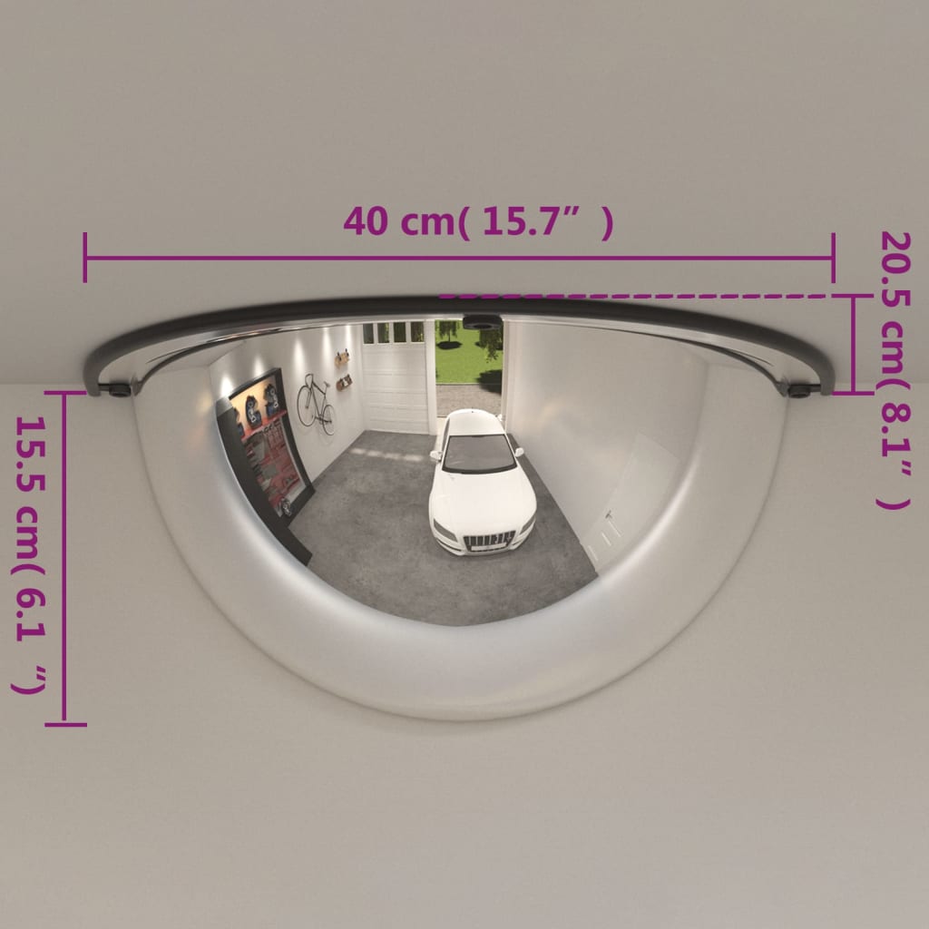 Puolikupu Liikennepeilit 2 Kpl Ø40 Cm Akryyli