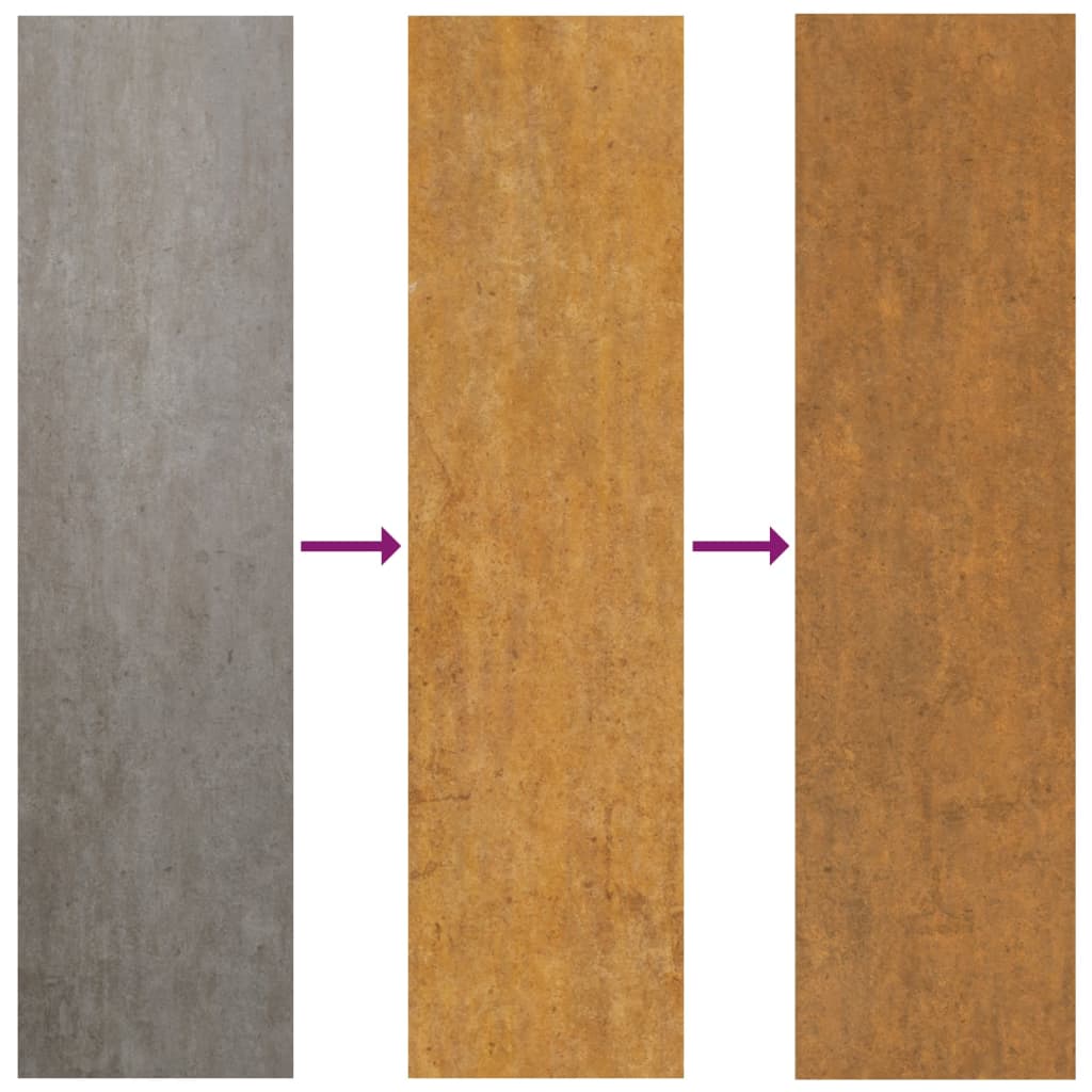 Nurmikonreunukset 50 Kpl 10X103 Cm Joustava Corten-Teräs