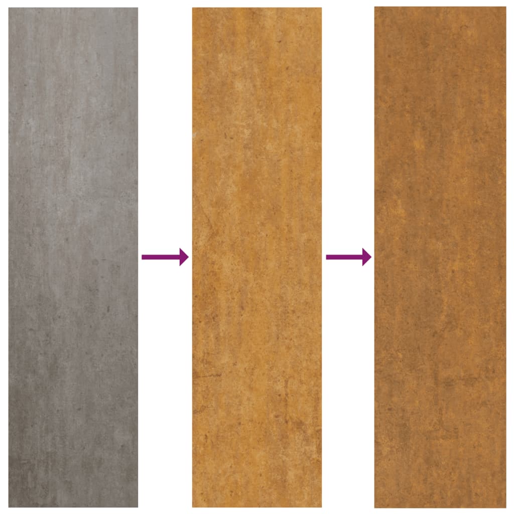 Nurmikonreunukset 50 Kpl 15X103 Cm Joustava Corten-Teräs