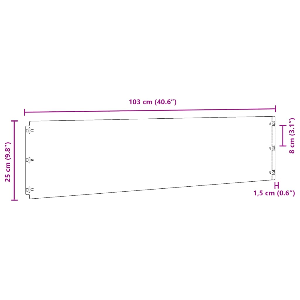 Nurmikonreunukset 10 Kpl 25X103 Cm Joustava Corten-Teräs