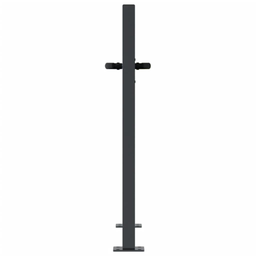 Puutarhan Portti Antrasiitti 100X75 Cm Teräs Ruohokuvio
