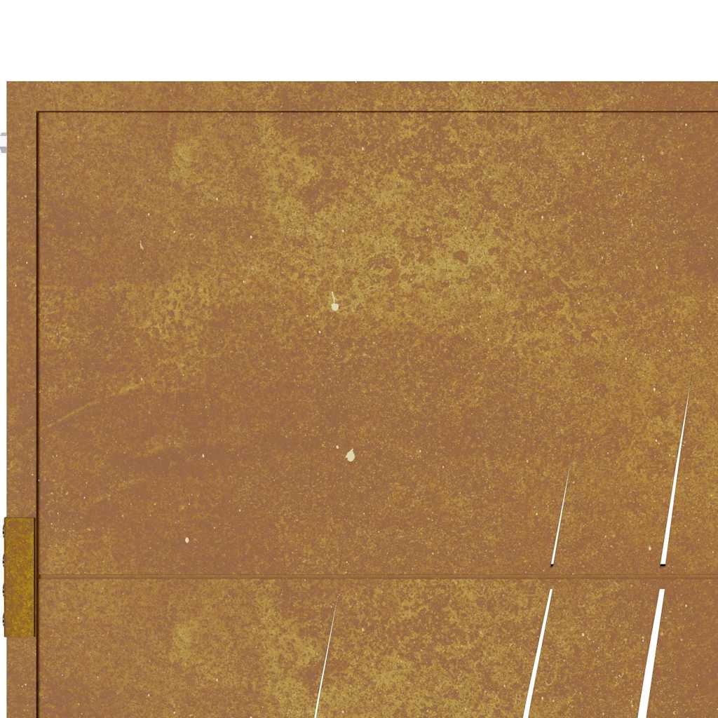 Puutarhaportti 100X125 Cm Corten-Teräs Ruohokuvio
