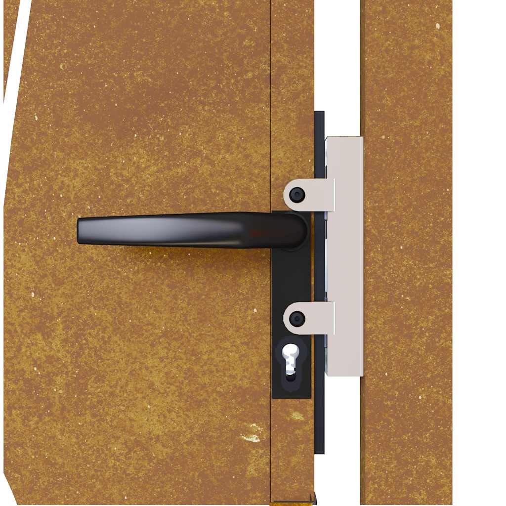 Puutarhan Portti 100X175 Cm Corten-Teräs Ruohokuvio