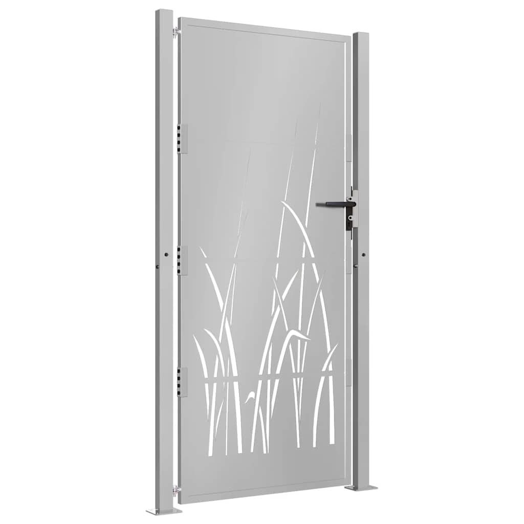 Puutarhaportti 100X200 Cm Corten-Teräs Ruohokuvio