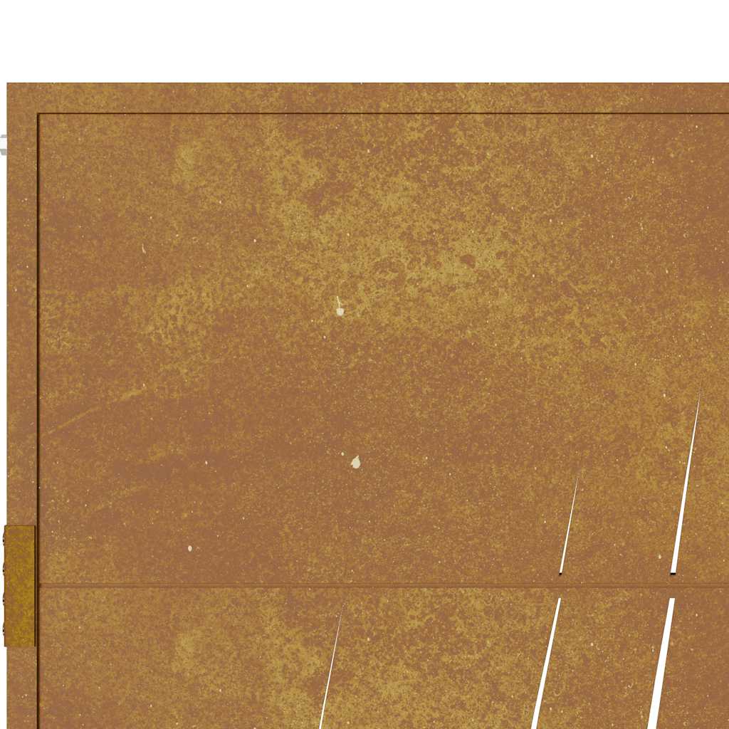Puutarhaportti 100X200 Cm Corten-Teräs Ruohokuvio