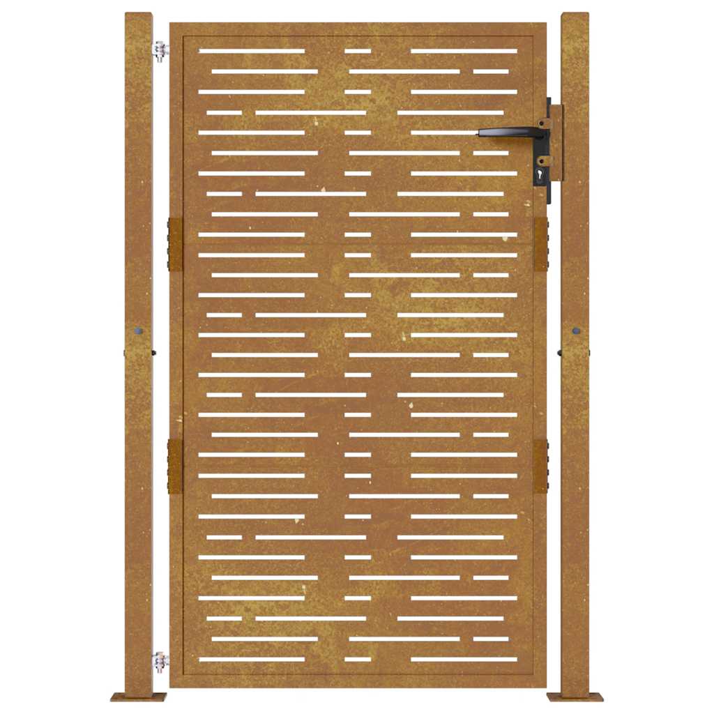 Puutarhaportti 100X125 Cm Corten-Teräs Neliönmuotoinen