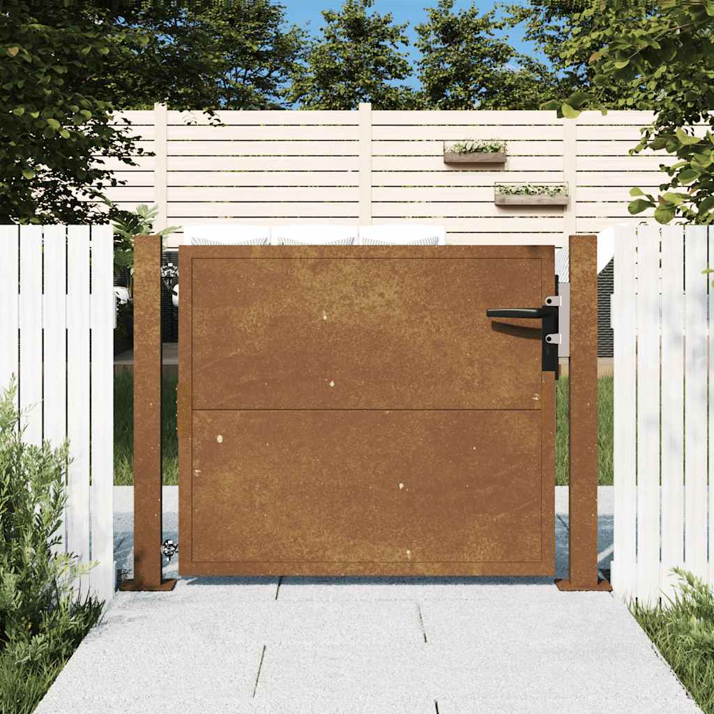 Puutarhaportti 100X75 Cm Corten-Teräs