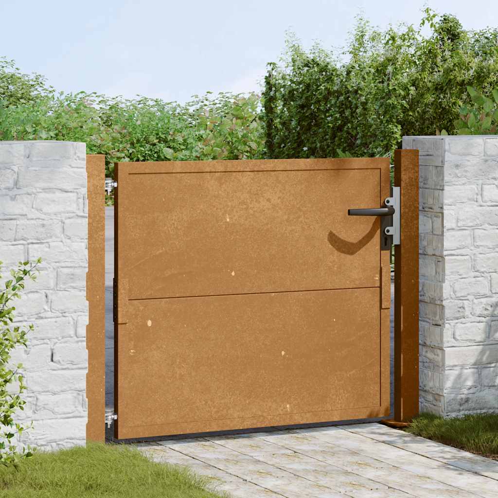 Puutarhaportti 100X100 Cm Corten-Teräs