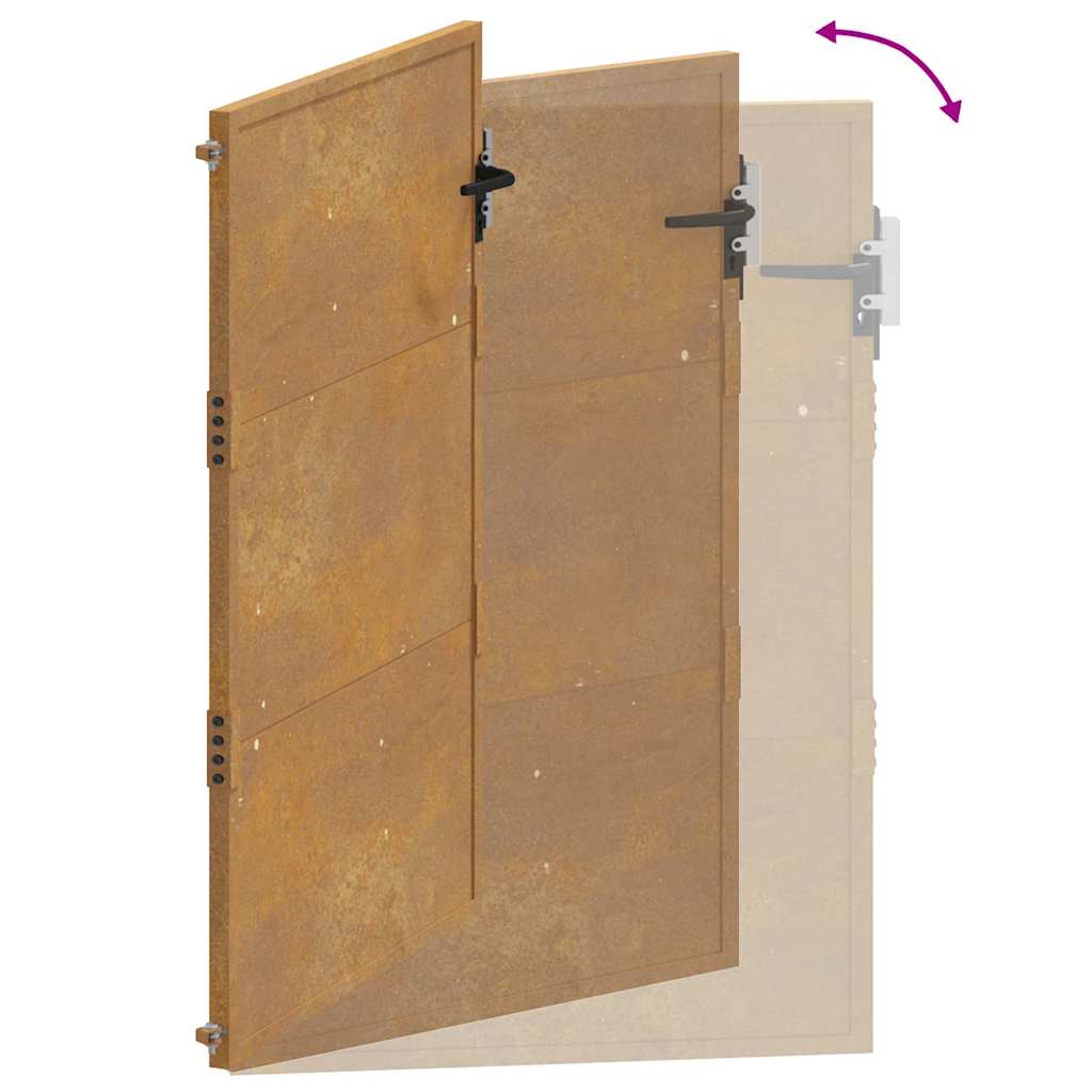 Puutarhaportti 100X125 Cm Corten-Teräs