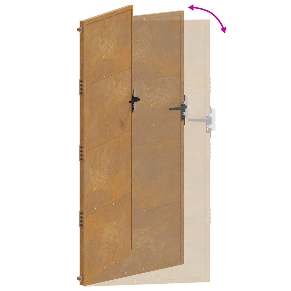 Puutarhaportti 100X200 Cm Corten-Teräs