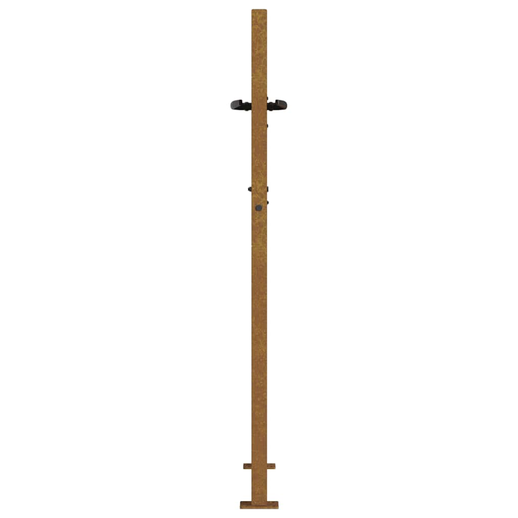 Puutarhaportti 100X150 Cm Corten-Teräs, Puukuvio